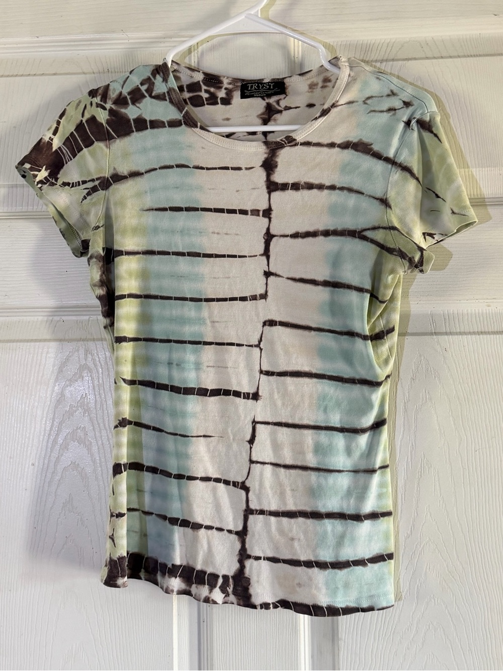 Tryst Women's Mint Tie-Dye Short Sleeve Tee